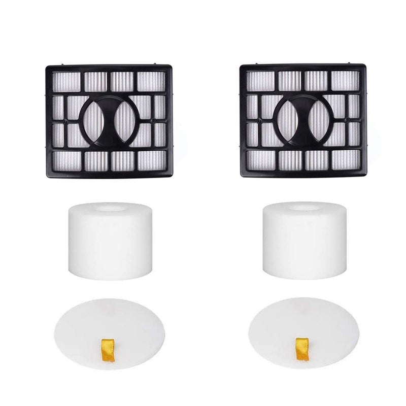 ConPus Replacement Filter for Shark Rotator DuoClean Powered Lift Away Speed Vacuum NV680, NV681, NV682, NV683, NV800, NV801, NV803, UV810, 2 HEPA + 2 Foam & Felt Filters, Replace Part XFF680 XHF680 - Image 1